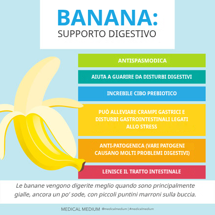 Banane gialle mature con puntini marroni, alleate della digestione e del benessere intestinale