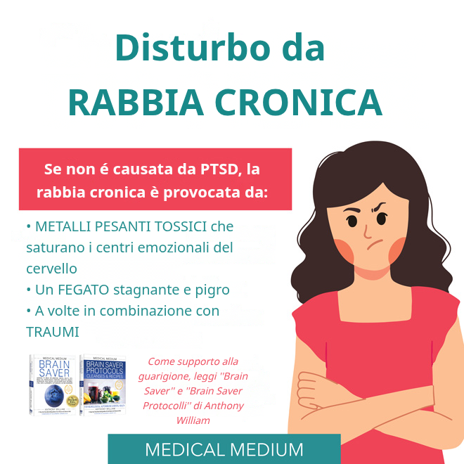 Disturbo cronico della rabbia: metalli pesanti nel cervello e fegato rallentato
