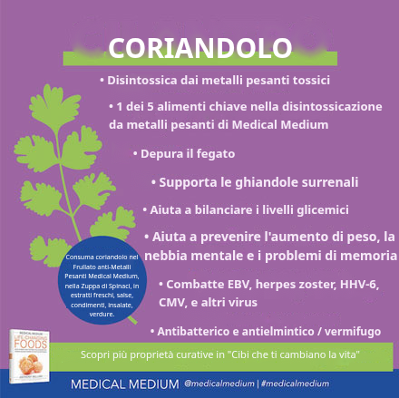 Coriandolo fresco: l'erba per la disintossicazione da metalli pesanti