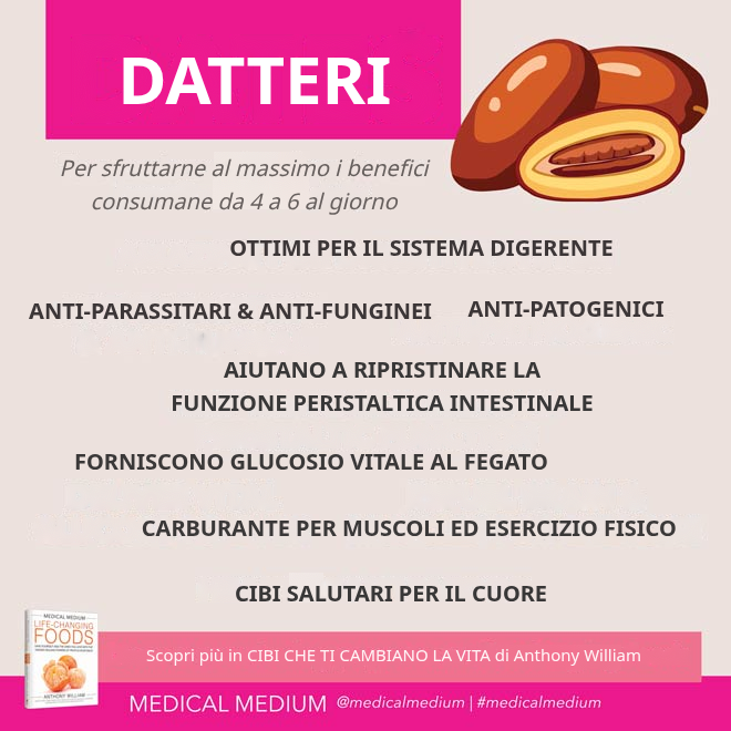 Datteri freschi: alimento antiparassitario che aiuta la digestione e combatte la Candida