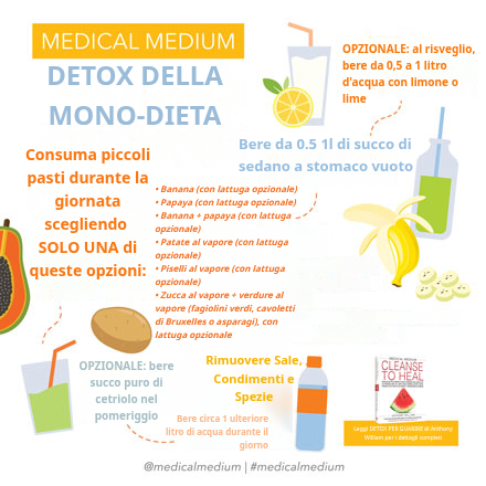 Pulizia alimentare mono: gli alimenti consentiti come banana, papaya, patate e zucca al vapore