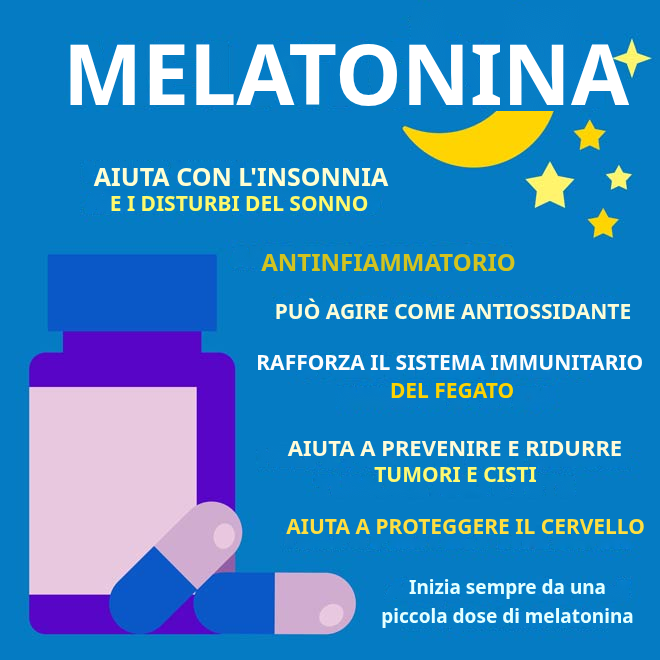 Benefici della melatonina: antiossidante, immunità, occhi e intestino