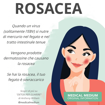Rosacea sul viso: varietà di eczema su naso, guance, mento e fronte