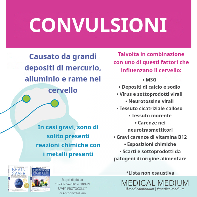 Depositi di metalli pesanti nel cervello come causa delle convulsioni