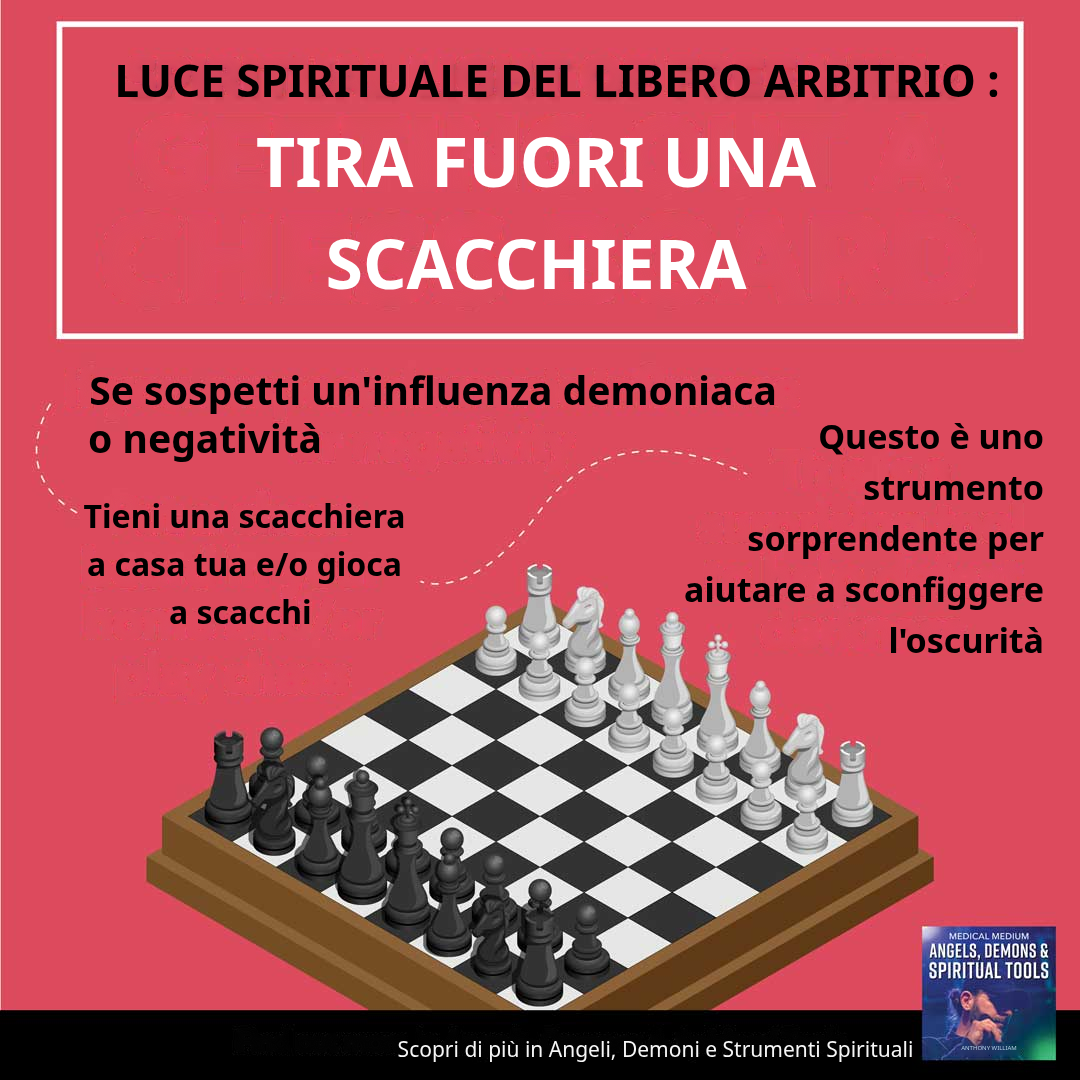 Scacchiera in casa come Luce Spirituale del Libero Arbitrio contro i demoni