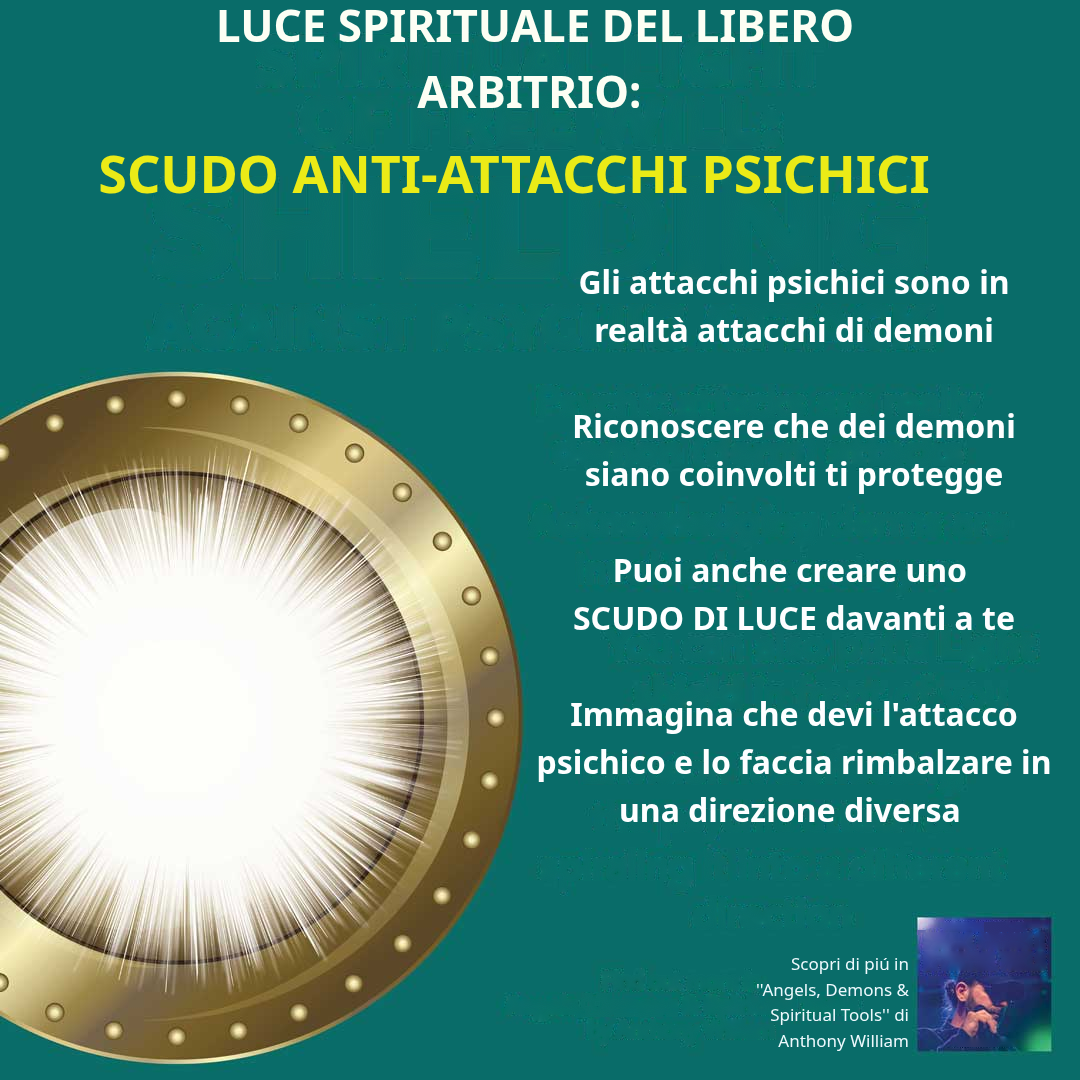 Scudo di luce per proteggersi dagli attacchi psichici e dagli attacchi derm