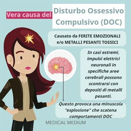 Cause del DOC: trauma emotivo, metalli pesanti come mercurio e alluminio nel cervello